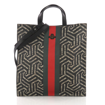 Gucci Model: Convertible Soft Open Tote Caleido Print GG Coated Canvas Black 37316/170