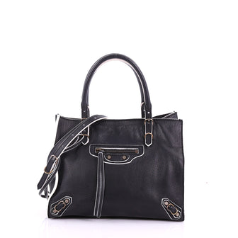 Balenciaga Model: Papier A4 Classic Studs Handbag Leather Mini Black 37316/175