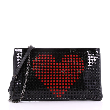 Christian Louboutin Loubiposh Clutch Printed Spiked 37316178