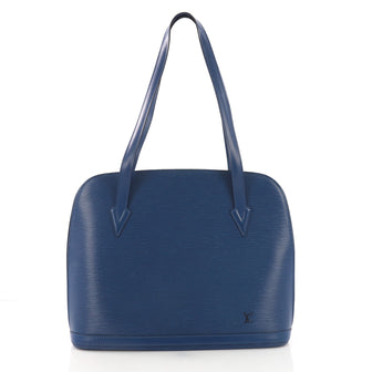 Louis Vuitton Lussac Handbag Epi Leather Blue 37316207