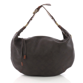 Louis Vuitton Onatah Hobo Mahina Leather GM Brown 37316208