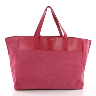Saint Laurent Reversible East West Shopper Tote Leather Pink 3731630