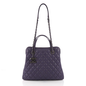 Chanel Daily Tote Quilted Lambskin Medium Purple 373163