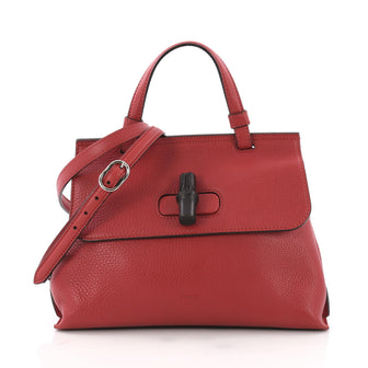 Gucci Model: Bamboo Daily Top Handle Bag Leather Small Red 37316/43