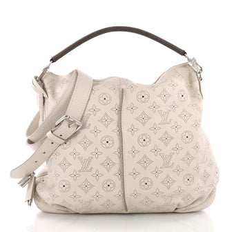 Louis Vuitton Selene Handbag Mahina Leather PM White 3731645