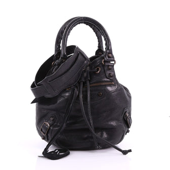 Balenciaga Pom Pon Classic Studs Handbag Leather Mini 3731649