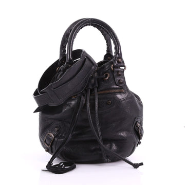 Balenciaga Pom Pon Classic Studs Handbag Leather Mini 3731649