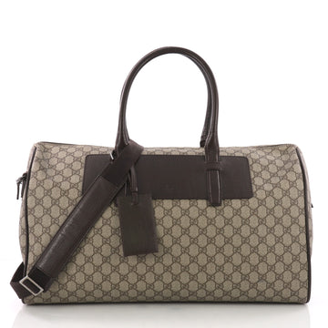 Gucci Vintage Convertible Weekender Bag GG Coated Canvas 3731650