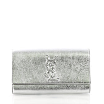 Saint Laurent Model: Belle de Jour Clutch Leather Large Silver 37316/59