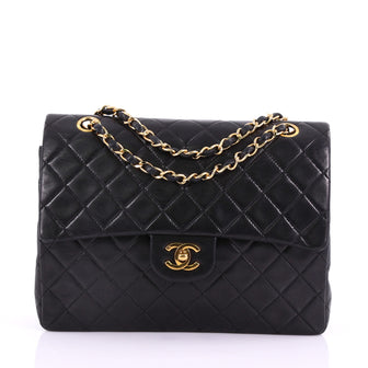 Vintage Classic Double Flap Bag Quilted Lambskin Medium