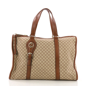 Gucci 1973 Boston Bag Diamante Canvas Large Neutral 3731682
