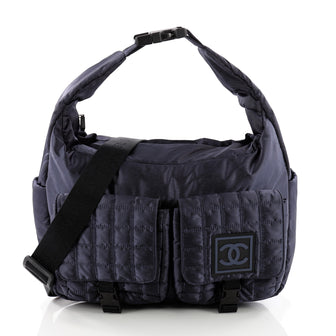 Chanel Sport Line Double Pocket Messenger Quilted Nylon 3731801