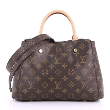 Louis Vuitton Montaigne Handbag Monogram Canvas BB Brown 373273