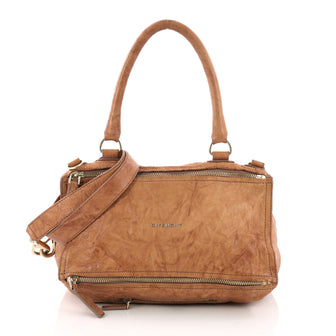Givenchy Pandora Bag Distressed Leather Medium Brown 373353