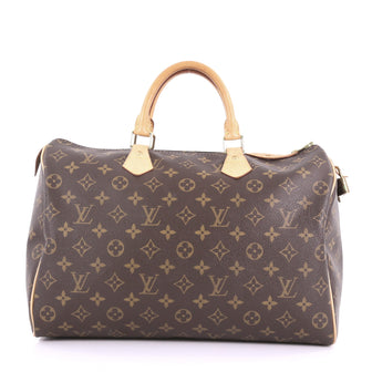 Louis Vuitton Speedy Handbag Monogram Canvas 35 Brown 373361