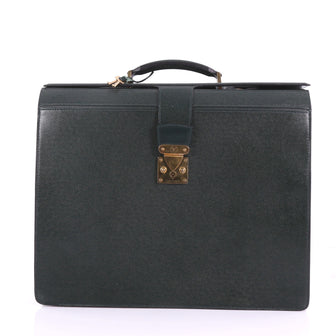 Louis Vuitton Pilot Briefcase Taiga Leather 373481