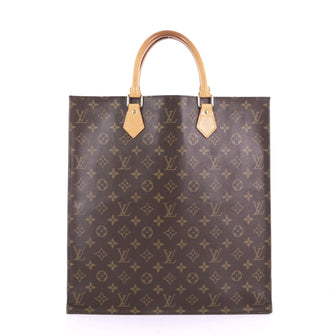 Louis Vuitton Sac Plat Handbag Monogram Canvas GM 373502