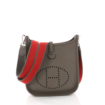 Hermes Evelyne Crossbody Gen III Clemence TPM Gray 373612