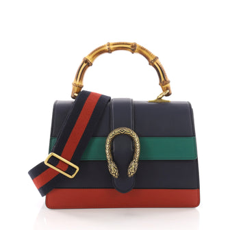 Gucci Dionysus Bamboo Top Handle Bag Colorblock Leather Medium 373641