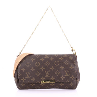 Louis Vuitton Favorite Handbag Monogram Canvas MM Brown 3736701