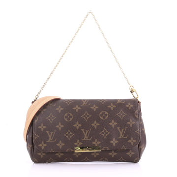 Louis Vuitton Favorite Handbag Monogram Canvas MM Brown 3736701