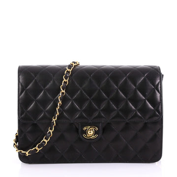 Chanel Vintage Clutch with Chain Quilted Leather Medium 37370114
