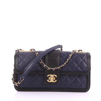 Chanel Elegant CC Flap Bag Quilted Lambskin Jumbo Black 37370146