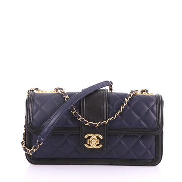 Chanel Elegant CC Flap Bag Quilted Lambskin Jumbo Black 37370146