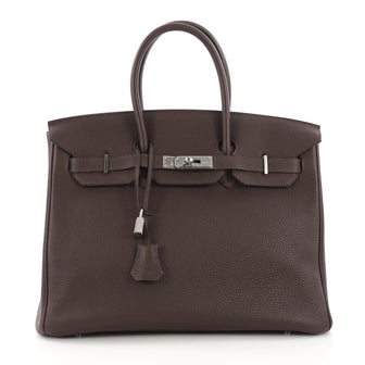Hermes Birkin Handbag Brown Togo with Palladium 37370155