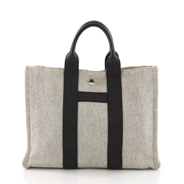Hermes Sac Harnais Tote Toile and Leather PM Gray 3737016
