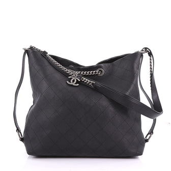 Chanel Messenger Strap Tote Quilted Calfskin Medium 37370170