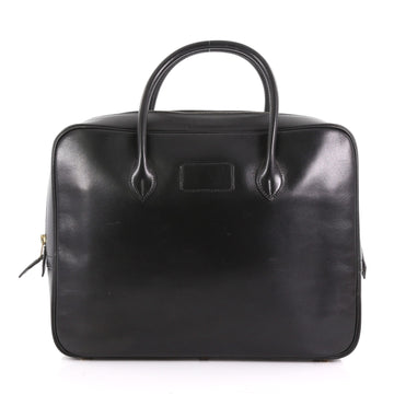  Hermes Vintage Zip Around Briefcase Box Calf Medium 37370178