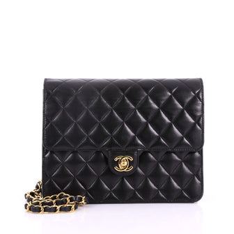 Chanel Vintage Clutch with Chain Quilted Leather Small 37370183