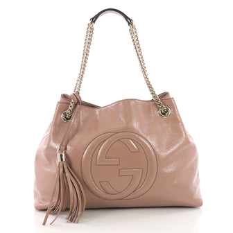 Gucci Soho Chain Strap Shoulder Bag Patent Medium 3737019