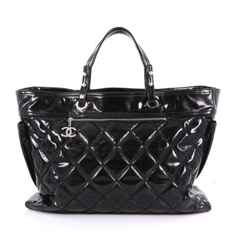 Biarritz Tote Quilted Patent Vinyl XL