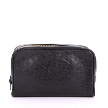 Chanel Vintage Timeless Toiletry Pouch Caviar 37370218