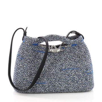 Balenciaga Zigzagger Handbag Woven Fabric Blue 37370220