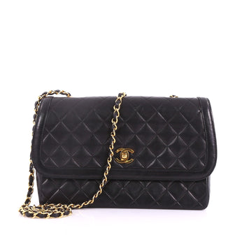 Chanel Vintage Chain Curved Flap Bag Quilted Leather 37370251