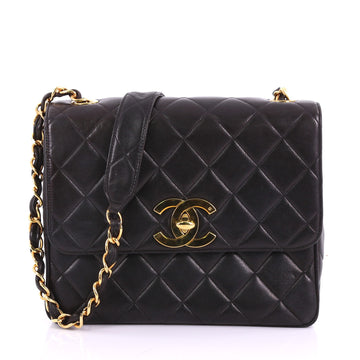 Chanel Vintage Square CC Flap Bag Quilted Lambskin Medium 37370256