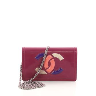 Chanel Lipstick Wallet on Chain Patent Purple 3737045