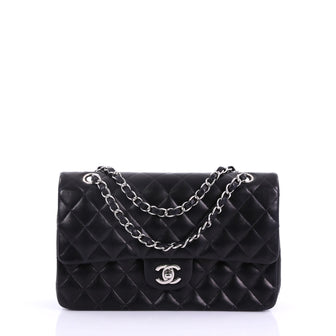 Chanel Vintage Classic Double Flap Bag Quilted Lambskin Medium