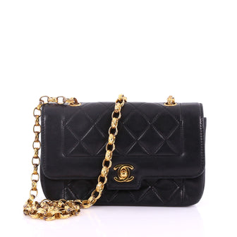 Chanel Vintage CC Chain Flap Bag Quilted Leather Mini 3737073