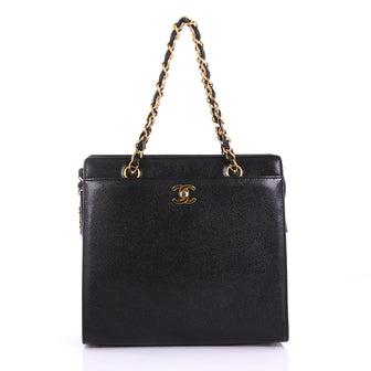 Chanel Vintage CC Lock Pocket Chain Tote Caviar Medium 3737091