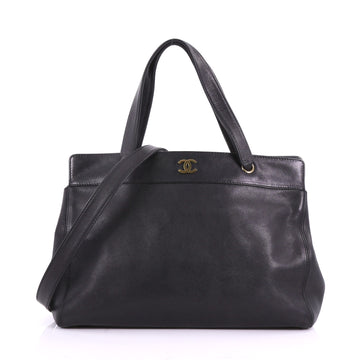 Vintage Shopping Tote Leather Large