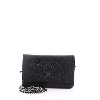 Chanel Timeless Wallet on Chain Caviar - Designer Handbag Black 373711
