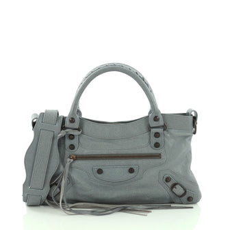 Balenciaga First Classic Studs Handbag Leather Blue 3738417