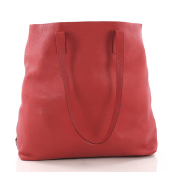 Prada Open Tote Vitello Daino XL Red 373848