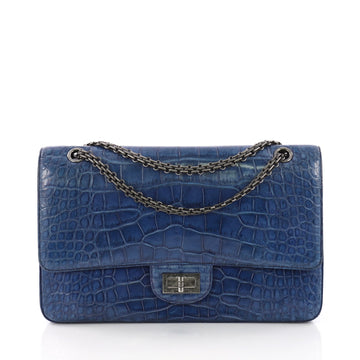 Chanel Reissue 2.55 Handbag Crocodile 227 Blue 373851