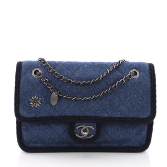 Chanel Paris-Salzburg Flap Bag Quilted Wool Small 373901