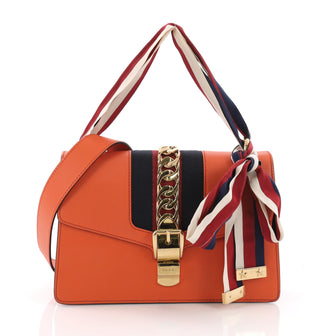 Gucci Sylvie Shoulder Bag Leather Small - Designer Handbag 373952